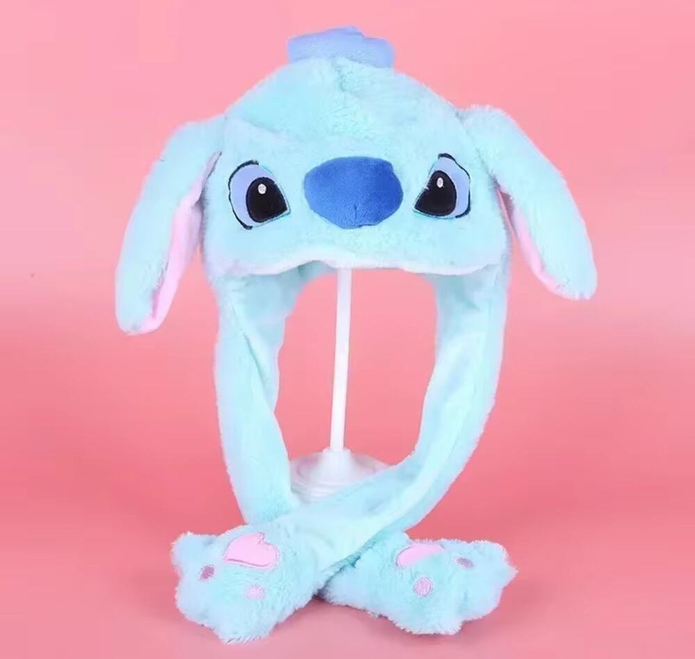 Stitch 626 Blue Moving Plush Kids Beanie Hat Lilo Cousin Ohana
